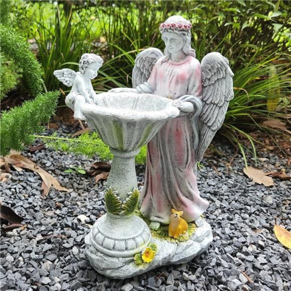 Solar Garden Statue for Outdoor Décor, Angel Garden Figurine with Color Changing - Picture 6 of 7